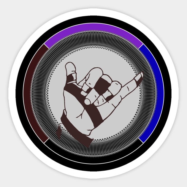 BJJ Hand Sign Sticker by Dojo Artist